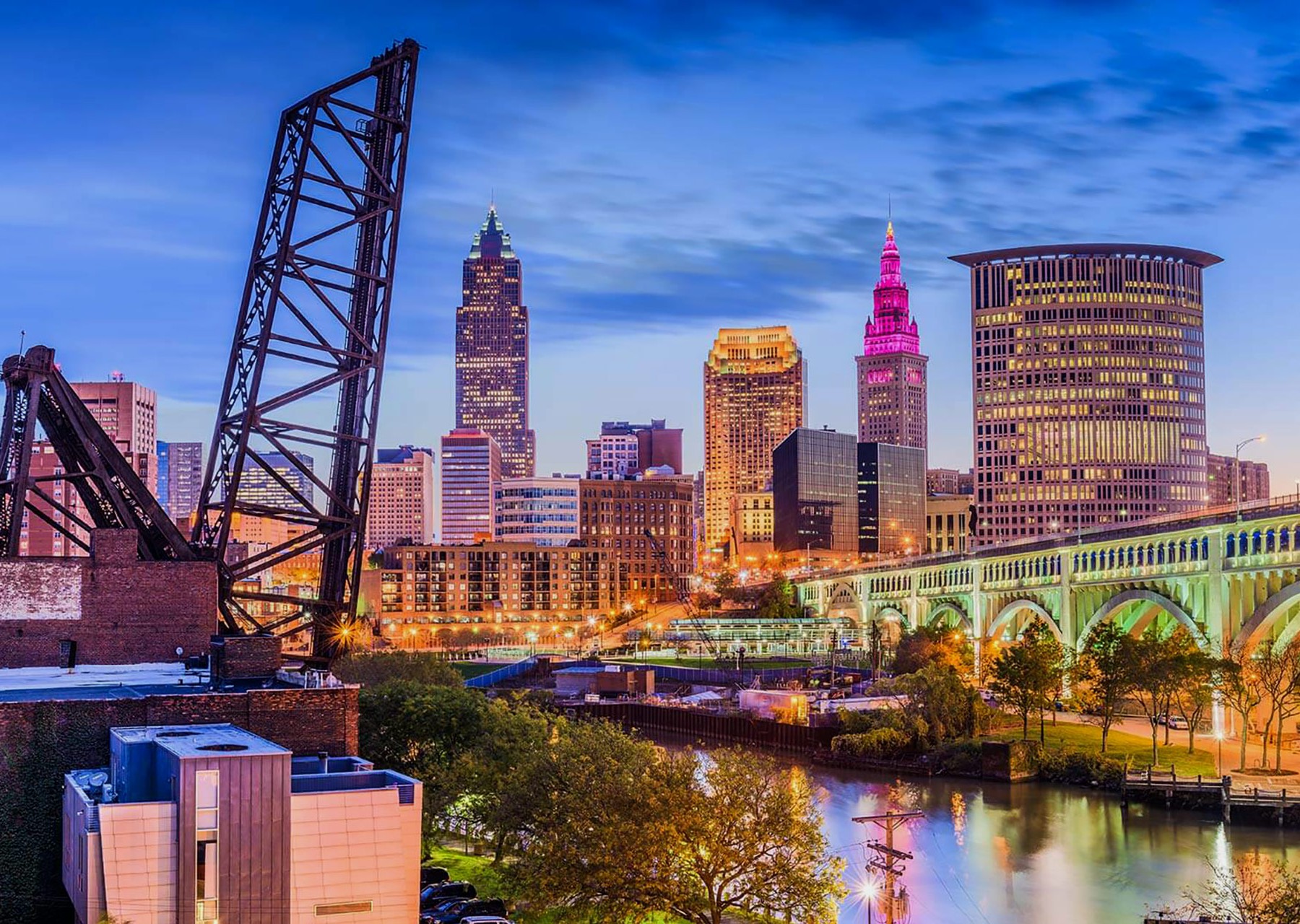 Cleveland Ohio Skyline Stock Photo - Download Image Now